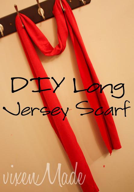DIY Long Jersey Scarf