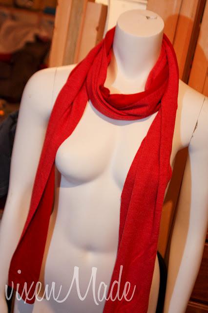 DIY Long Jersey Scarf