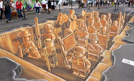 LEGO Army 3D Street Art