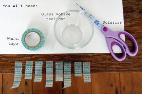 DIY tutorial: Washi tape tealight votives