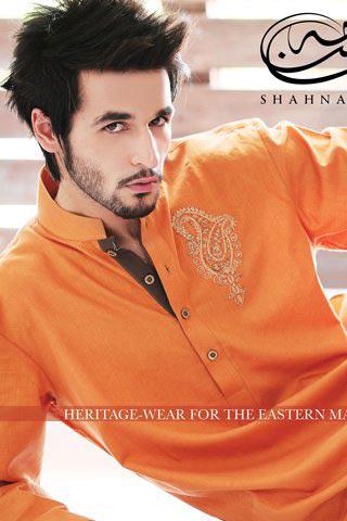 Kurta Shalwar Designs for Men by Shahnameh for Eid 2012 with Beguiling and Beateous Colours