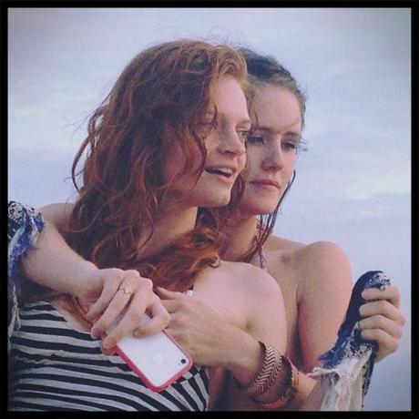 A picture of me and Sadie Lady, mirrored souls of weirdness.
(Taken by Zee.)