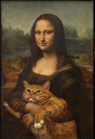 Fat Cat with the Mona Lisa: image via fatcat.ru
