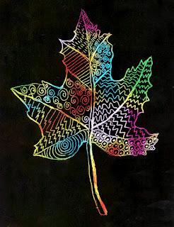 Scratch Art Leaf