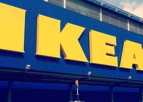 The distinctive blue and yellow of IKEA.