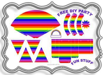 free party decorations, birthday party hats, cupcake sleeves, flags, free labels, free party invitations, party box, party bag, cake toppers, kids birthday party ideas, party decorating ideas
