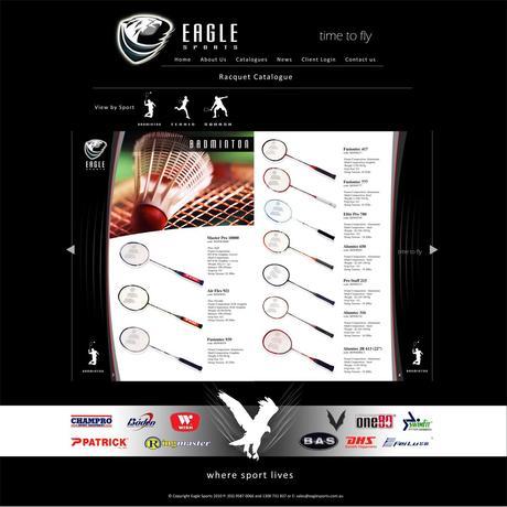 Eagle Sports catalog webpage