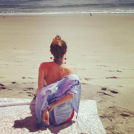 Rain was predicted in Brooklyn today, so AJ and I had the beach all to ourselves.  (Taken with Instagram at Fort Tilden National Park)