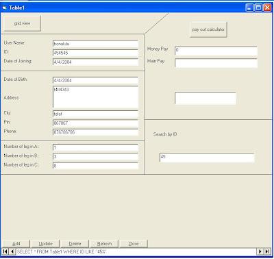 Data searching programme in VB6