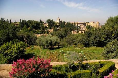Generalife Gardens at the Alhambra in Granada Spain