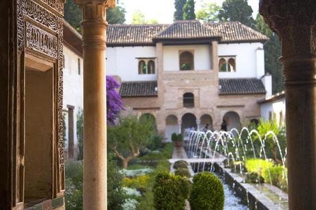Courtyard garden in the Alhambra.