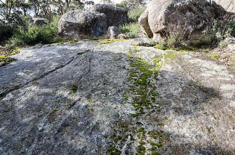sloping granite rock
