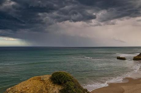 rain clouds at sea near jan juc