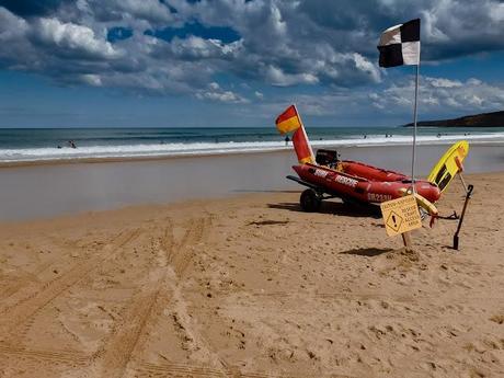 Surf Lifesaving boat on Jan Juc