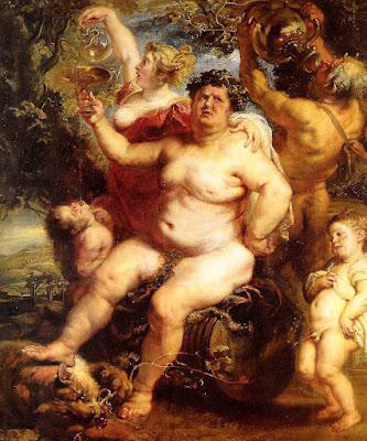 rubens painting titled bacchus