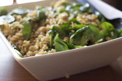 Pasta with Spinach, Chickpeas and Feta