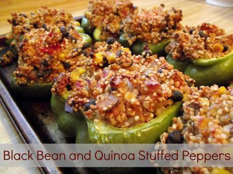 Black Bean and Quinoa Stuffed Peppers 650x487 My SITS Feature Day