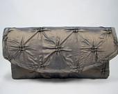 Clutch Purse, Taffeta, Formal, Boho, Green - PoePoePurses