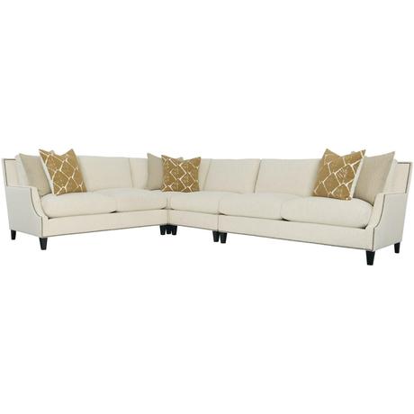Crawford Contemporary 5 Seat Sectional Sofa With Nailheads By Bernhardt At Sprintz Furniture Sectional Sofa Furniture Mattress Furniture
