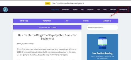 Write for Us section for Guest Bloggers