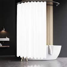 Buy plastic shower curtains and get the best deals at the lowest prices on ebay! Amazon Com Extra Wide Fabric Shower Curtain 108 X 72 Inch Waffle Weave Hotel Luxury Spa Water Repellent Washable Spa 230 Gsm Heavy Duty White Pique Pattern Decorative Bathroom Curtain 18 Holes Home Kitchen
