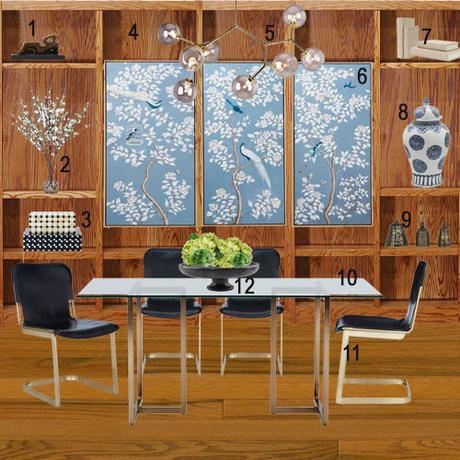 Scheming: Chinoiserie-Meets-Art Nouveau Dining Room by Arazi Levine