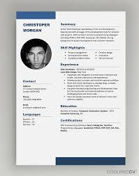 Free modern word resume template Cv Resume Templates Examples Doc Word Download