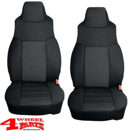 Seat Covers Pair Neoprene Front Black Jeep Wrangler Tj Year 97 02 4 Wheel Parts