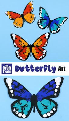 Butterfly symmetrical painting craft