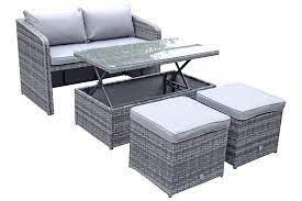 If you enjoy basking in the warm afternoon sun, look for attractive lounge seating designed to let you sink in and relax. Compact Rattan Bistro Balcony Outdoor Garden Patio Set Furniture Best Small Corner Sofa Dining Table Sofa Dining Table Compact Sofa Set