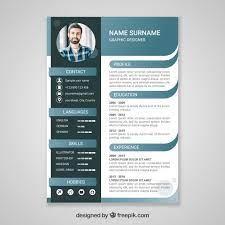 Choose all in one plan for templates, designs, documents, forms, editors. Curriculum Template With Flat Design Cv Kreatif Desain Resume Desain Cv
