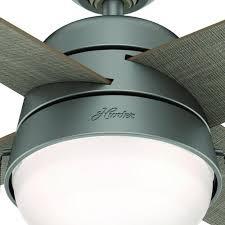 Outdoor ceiling fans with lights wet rated, vibe with lights kill two birds. Hunter Riverstone 42 Matte Silver Indoor Outdoor Led Ceiling Fan At Menards