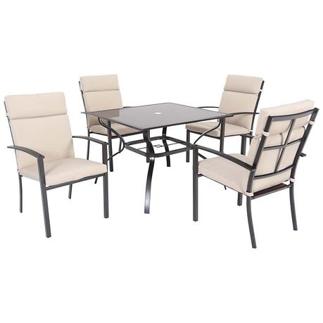 Outdoor Solutions Travis Cushioned Dining Set Shop Patio Sets At H E B