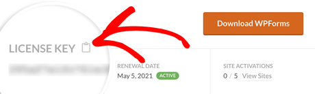 wpforms license key