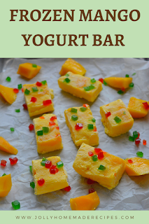 Frozen Mango Yogurt Bars-Healthy Yogurt Bars-Frozen Yogurt Barks with Mango