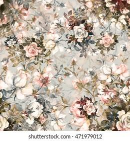 Vintage Floral Wallpaper High Res Stock Images Shutterstock