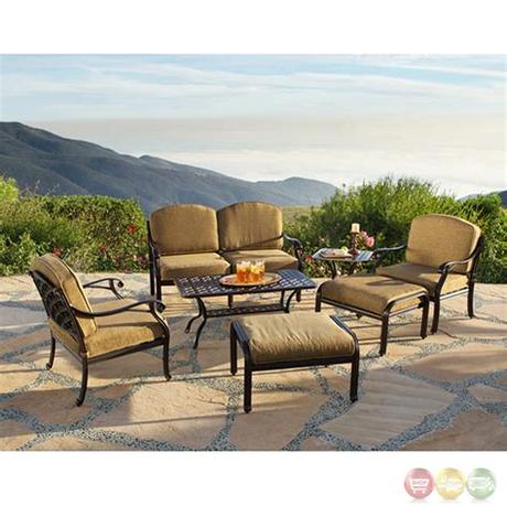 Besides good quality brands, you'll also find plenty of discounts when you shop for cast aluminum furniture during big sales. Charleston 7pc Cast aluminum Outdoor Sofa Group - 10632263