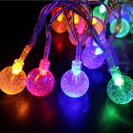 4M Outdoor String Lights Crystal Bubble Ball Patio Party ...