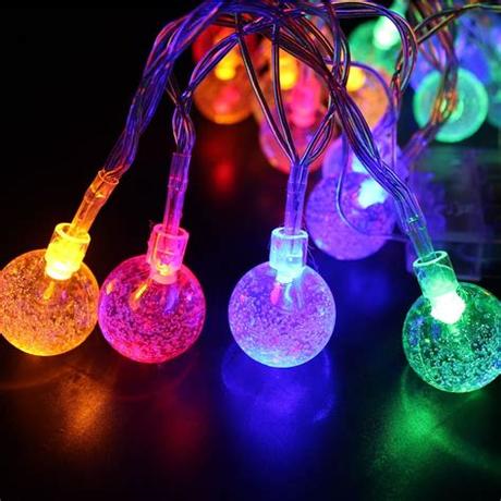 The following solar string lights will help take your everyday backyard or special event to the next level. 4M Outdoor String Lights Crystal Bubble Ball Patio Party ...