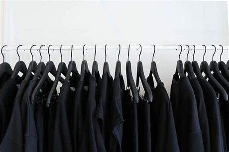 | see more game changer wallpaper, hanger background, clothes hanger background, wallpaper changer program. HD wallpaper: black clothes hanged in rack, black shirts ...