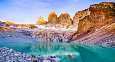 Laguna in Torres del Paine National Park Patagonia