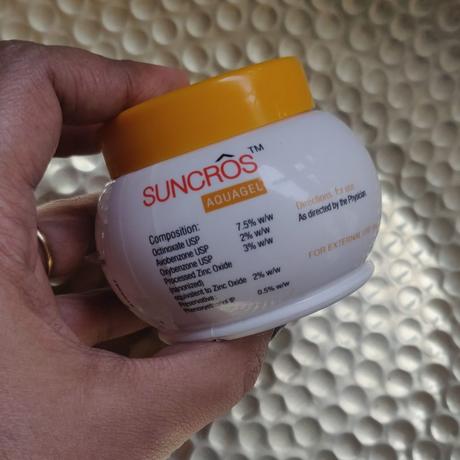 Suncros Aquagel SPF26 Medicated Sunscreen Ingredients
