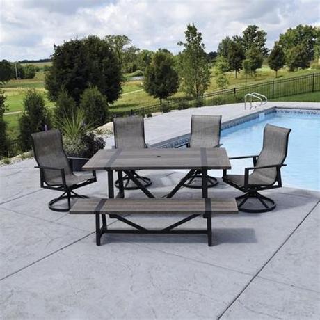 The functional dining table features a beautiful stamped pattern that provides a. Menard Patio Sets - FFvfbroward.org