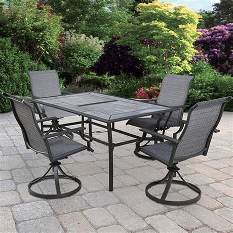 Go small with a compact bistro table or get the whole family to dine alfresco on the deck with a table for six. Backyard Creations at Menards®