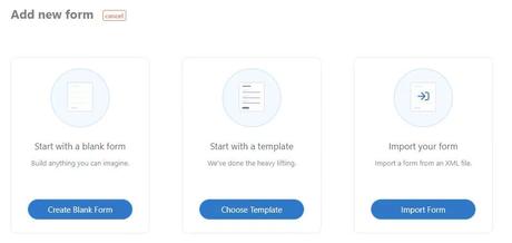 Choose the layout for your form