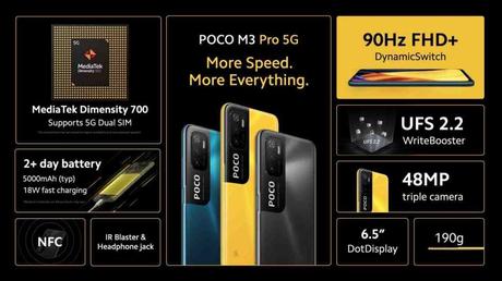 POCO M3 PRO 5G specifications