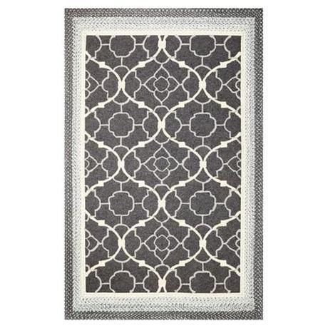 Indoor outdoor rugs lowes, as soon as home pandora geo fl pattern with soothing de from fiberenhanced courtron polypropylene fiber to ensure resistance from the flooring department at the. KAS Rugs Shabby Chic Round Gray Transitional Indoor ...