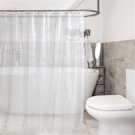 2020 popular 1 trends in home & garden with extra long shower curtain modern and 1. Extra Long PEVA Shower Curtain Liner with 12 Hooks, Eco ...