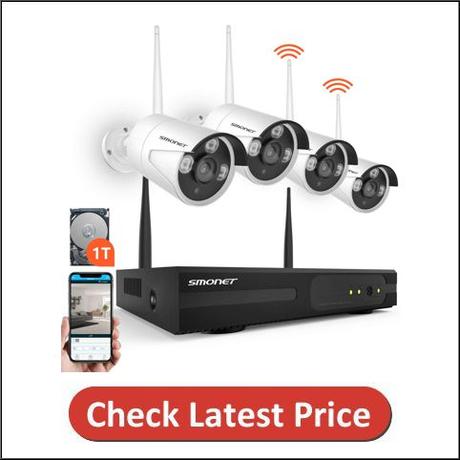 SMONET 1080P Wireless IP Home Security Camera System