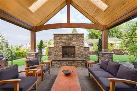 36 outdoor fireplace kit (overall total height is 8 feet or customize to be taller or wider. 15 Outdoor Stone Fireplace Ideas - Garden Lovers Club